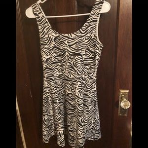 Zebra Pattern Jersey Dress